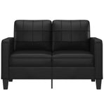 2-Seater Sofa Black 120 cm Faux Leather