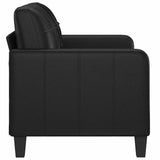 2-Seater Sofa Black 120 cm Faux Leather - Top-Down View