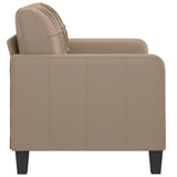 2-Seater Sofa Cappuccino 120 cm Faux Leather - Top-Down View