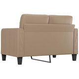 2-Seater Sofa Cappuccino 120 cm Faux Leather - 45-Degree Angle