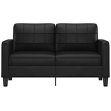 2-Seater Sofa Black 140 cm Faux Leather