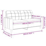 2-Seater Sofa Cappuccino 140 cm Faux Leather