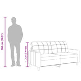 2-Seater Sofa Cappuccino 140 cm Faux Leather - Extra Image