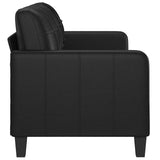 3-Seater Sofa Black 180 cm Faux Leather - Top-Down View