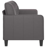 3-Seater Sofa Grey 180 cm Faux Leather - Top-Down View