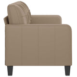 3-Seater Sofa Cappuccino 180 cm Faux Leather - Top-Down View