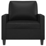 Sofa Chair Black 60 cm Faux Leather - Side View
