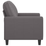 Sofa Chair Grey 60 cm Faux Leather - Top-Down View