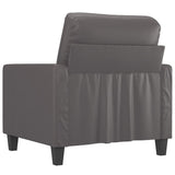 Sofa Chair Grey 60 cm Faux Leather - 45-Degree Angle