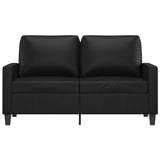 2-Seater Sofa Black 120 cm Faux Leather