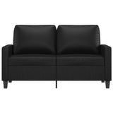 2-Seater Sofa Black 120 cm Faux Leather - Side View
