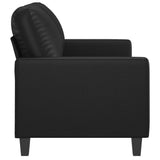 2-Seater Sofa Black 120 cm Faux Leather - Top-Down View