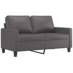 2-Seater Sofa Grey 120 cm Faux Leather