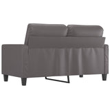 2-Seater Sofa Grey 120 cm Faux Leather - 45-Degree Angle