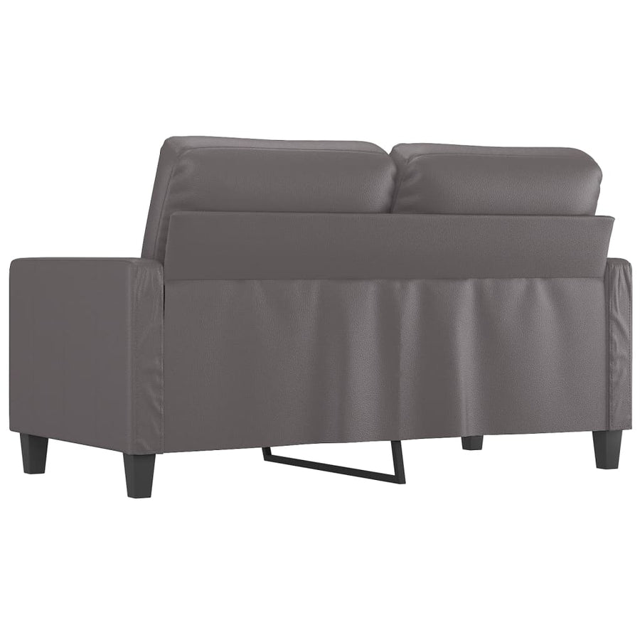 2-Seater Sofa Grey 120 cm Faux Leather