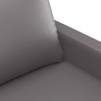 2-Seater Sofa Grey 120 cm Faux Leather