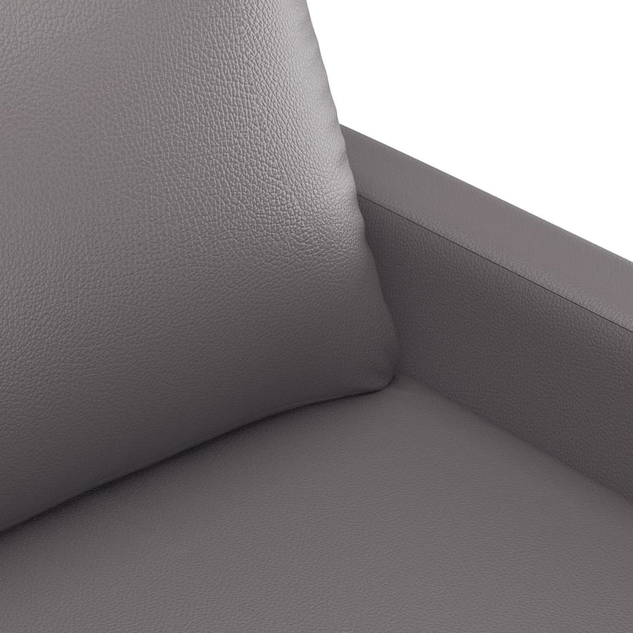 2-Seater Sofa Grey 120 cm Faux Leather