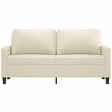 2-Seater Sofa Cream 140 cm Faux Leather