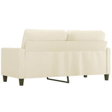 2-Seater Sofa Cream 140 cm Faux Leather