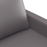 2-Seater Sofa Grey 140 cm Faux Leather