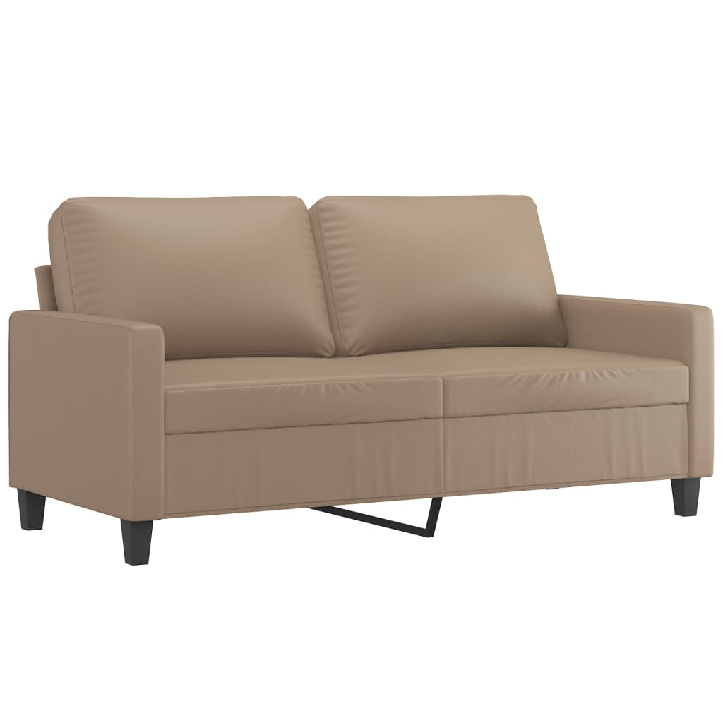2-Seater Sofa Cappuccino 140 cm Faux Leather