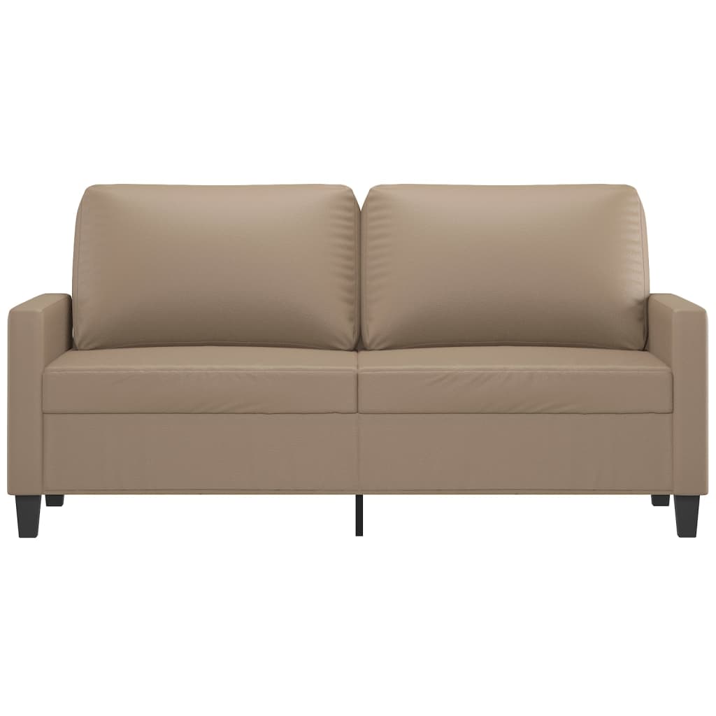 2-Seater Sofa Cappuccino 140 cm Faux Leather