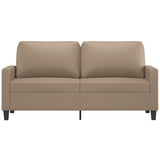 2-Seater Sofa Cappuccino 140 cm Faux Leather