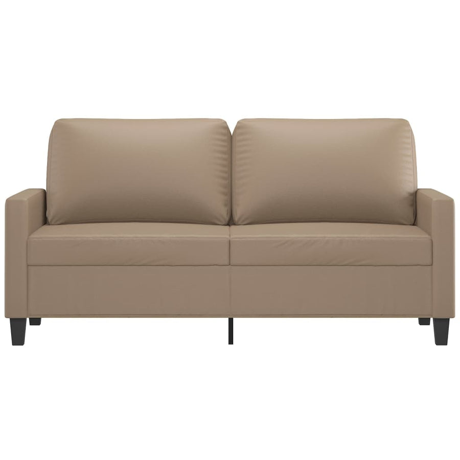 2-Seater Sofa Cappuccino 140 cm Faux Leather