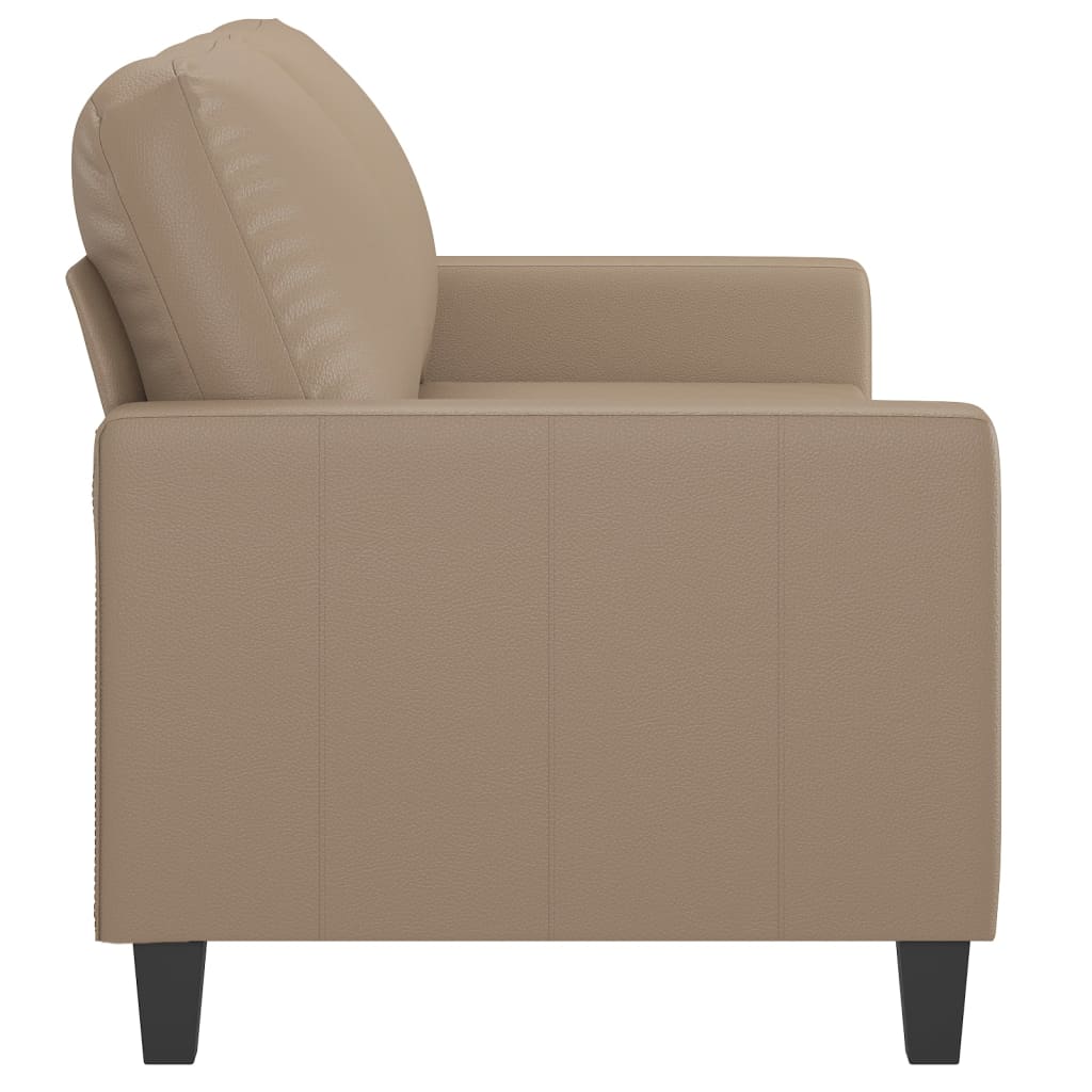 2-Seater Sofa Cappuccino 140 cm Faux Leather
