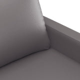 3-Seater Sofa Grey 180 cm Faux Leather