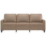 3-Seater Sofa Cappuccino 180 cm Faux Leather