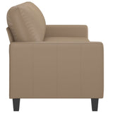 3-Seater Sofa Cappuccino 180 cm Faux Leather - Top-Down View