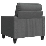 Sofa Chair Dark Grey 60 cm Fabric - Rear View