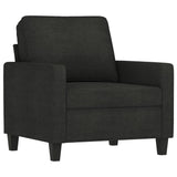 Sofa Chair Black 60 cm Fabric - Front View