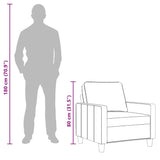 Sofa Chair Black 60 cm Fabric - Extra Image