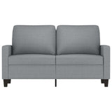 2-Seater Sofa Light Grey 120 cm Fabric - Side View