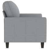 2-Seater Sofa Light Grey 120 cm Fabric - Top-Down View