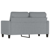 2-Seater Sofa Light Grey 120 cm Fabric - 45-Degree Angle