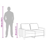 2-Seater Sofa Light Grey 120 cm Fabric