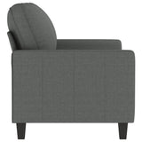 2-Seater Sofa Dark Grey 120 cm Fabric - Top-Down View