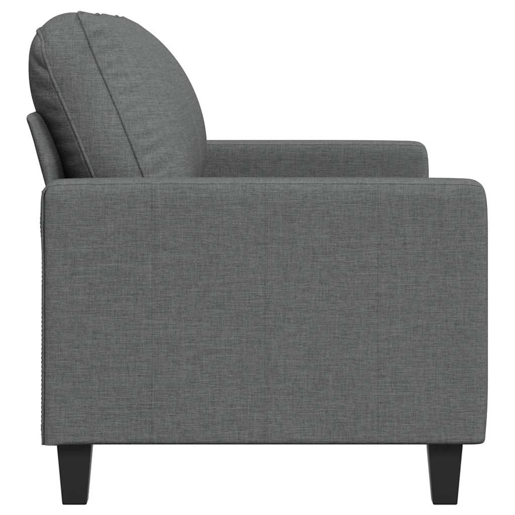 2-Seater Sofa Dark Grey 120 cm Fabric