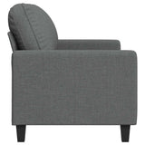 2-Seater Sofa Dark Grey 120 cm Fabric