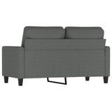 2-Seater Sofa Dark Grey 120 cm Fabric - 45-Degree Angle