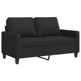 2-Seater Sofa Black 120 cm Fabric