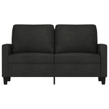 2-Seater Sofa Black 120 cm Fabric