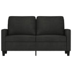 2-Seater Sofa Black 120 cm Fabric