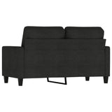 2-Seater Sofa Black 120 cm Fabric - 45-Degree Angle