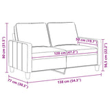 2-Seater Sofa Black 120 cm Fabric - Extra Image