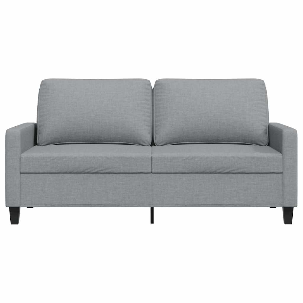 2-Seater Sofa Light Grey 140 cm Fabric