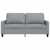 2-Seater Sofa Light Grey 140 cm Fabric